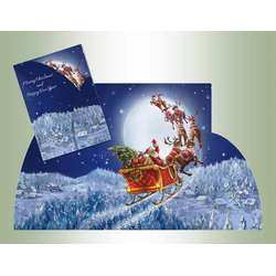 Item 552256 thumbnail Santa Sleigh Tri-Fold Christmas Cards