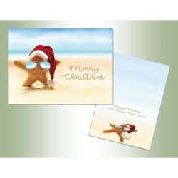 Item 552271 Starfish Santa Hat Christmas Cards
