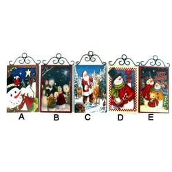 Item 558015 Snowman/Santa Picture Wall Hanging