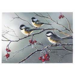 Item 558077 Tabletop For The Birds Lighted Canvas