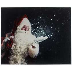 Item 558100 Lighted Canvas Magical Santa