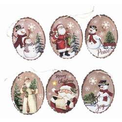 Item 558140 thumbnail Snowman/Santa Oval Ornament