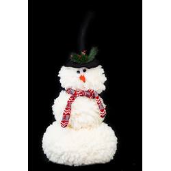 Item 558178 Fuzzy Snowman With Red/White/Gray Scarf and Top Hat