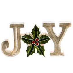 Item 558193 thumbnail Mango Wood Joy With Holly