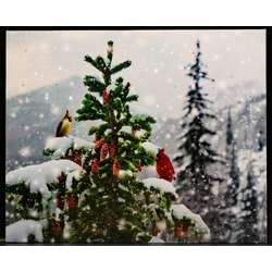 Item 558197 Lighted Winter Forest Tabletop Canvas Print