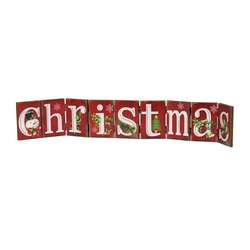 Item 558220 Red Christmas Block Sign