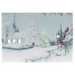 Item 558243 Snowy Church Scene Canvas Print