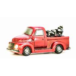 Item 558247 Red Pickup Truck With Tree