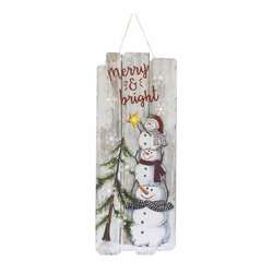 Item 558282 Lighted Merry and Bright Plaque