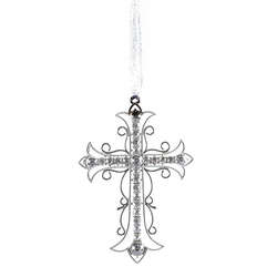 Item 558298 Crystal Cross Ornament