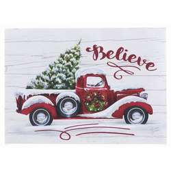 Item 558327 Tabletop Believe Lighted Canvas