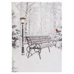 Item 558358 thumbnail Table Top Bench With Lamp Post Lighted Canvas