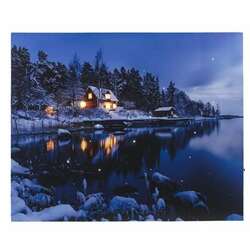 Item 558493 thumbnail Lighted Canvas Cabin On Lake