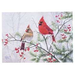 Item 558503 thumbnail Tabletop Cardinal Snowy Branch Lighted Canvas