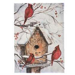 Item 558530 Tabletop Cardinal Birdhouse Lighted Canvas
