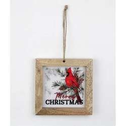 Item 558595 Cardinal Frame Ornament