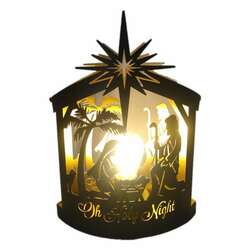 Item 558618 thumbnail Black And Gold Nativity Light