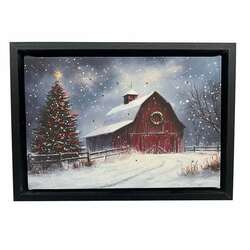 Item 558658 thumbnail Winter At Windgate Tabletop Lighted Canvas