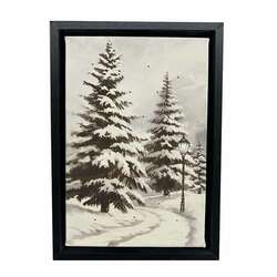Item 558664 thumbnail Winter Pines Pathway Tabletop Lighted Canvas
