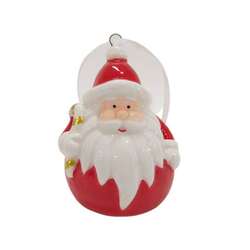 Item 558680 Ceramic Santa Ornament