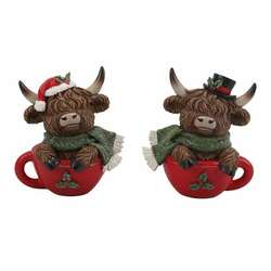 Item 558696 thumbnail Christmas Highland Cow In Cup