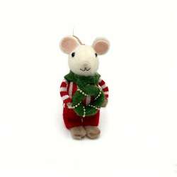 Item 558743 thumbnail Mouse With Wreath Ornament