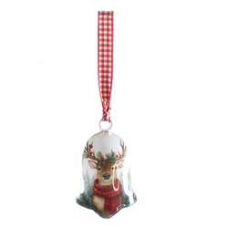 Item 558812 thumbnail Reindeer Metal Bell Ornament