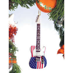Item 560009 U.S. Flag Electric Guitar Ornament