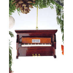 Item 560016 Brown Upright Piano Ornament