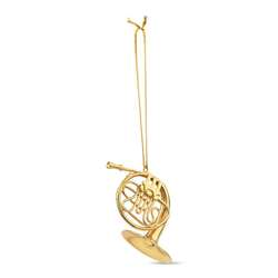 Item 560022 thumbnail Gold French Horn Ornament