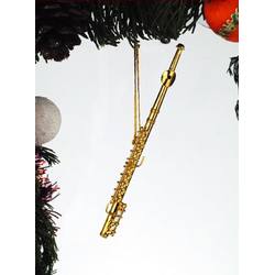 Item 560083 Gold Brass Flute Ornament