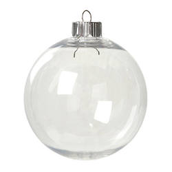 Item 568076 Clear Plastic Ball Ornament