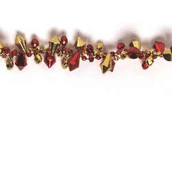 Item 568089 9 Foot Red/Gold Twisted Diamond Garland