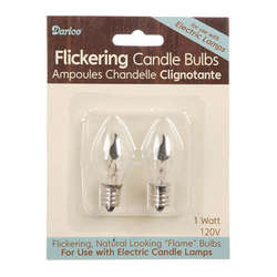 Item 568419 1 Watt Flicker Flame Replacement Light Bulbs 2-Pack