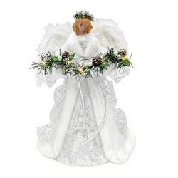 Item 599062 Angel Tree Topper In White