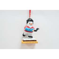 Item 599064 thumbnail Hockey Marshmallow Snowman Ornament