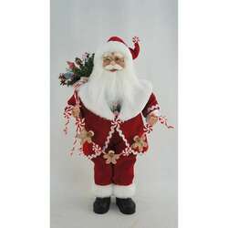 Item 599188 Gingerbread Garland Santa Figure