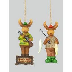 Item 601102 Moose Hunter/Fisherman Ornament