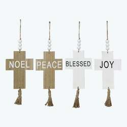 Item 601453 Wood Cross Wall Hanging Signs