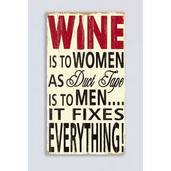 Item 601557 Wine Fixes Everything Box Sign