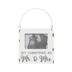 Item 609027 1st Christmas Mr And Mrs Photo Frame Ornament
