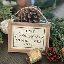 Item 609043 First Mr And Mrs Christmas 2024 Ornament