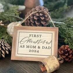 Item 609044 First Mom And Dad Christmas 2024 Ornament