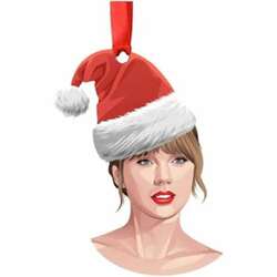 Thumbnail Taylor Swift With Santa Hat Ornament