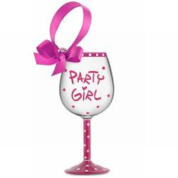Item 620057 Mini Party Girl Wine Glass Ornament