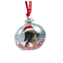 Item 632004 thumbnail Boxer Santa Paws Bauble Ornament