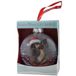 Item 632005 German Shepherd Santa Paws Bauble Ornament