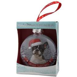 Item 632014 French Bulldog Santa Paws Bauble Ornament