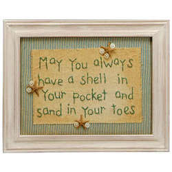 Item 642003 May You Always Have A Shell In Your Pocket Stitchery Wall Hanging