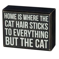 Item 642121 CAT HAIR BOX SIGN